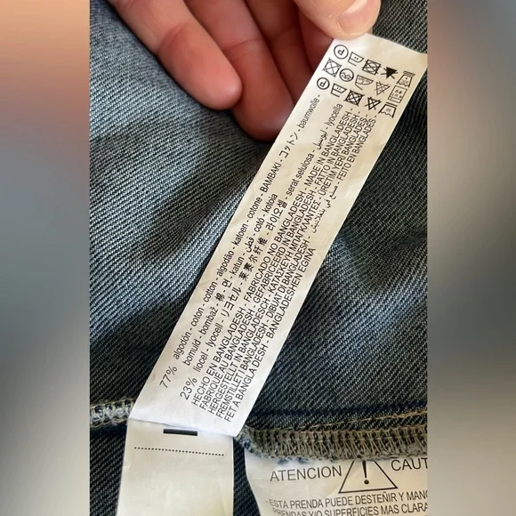 Zara Denim Maxi Dress & Long Blue Jean Jacket Trench Coat Womens XL 10 12 14 - Picture 9 of 12